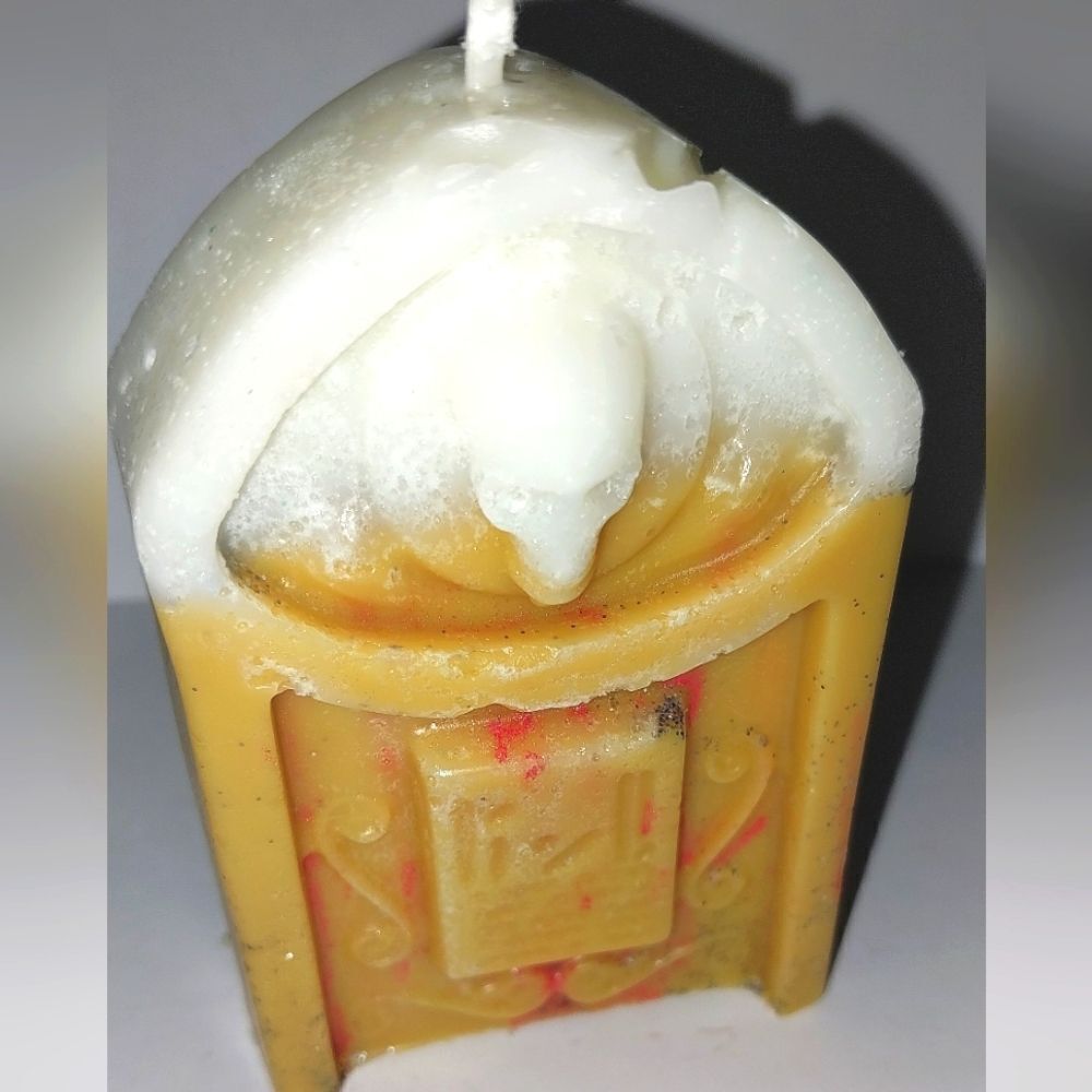 Hand crafted limited edition tombstone candle